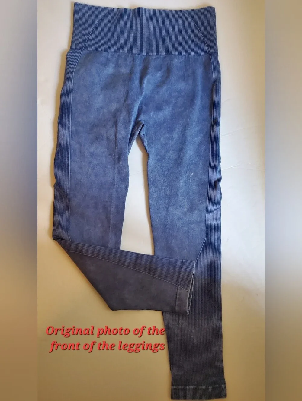Kids Blue Leggings with High Waist
